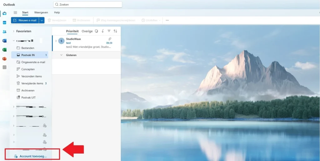 Outlook nieuwe versie account toevoegen